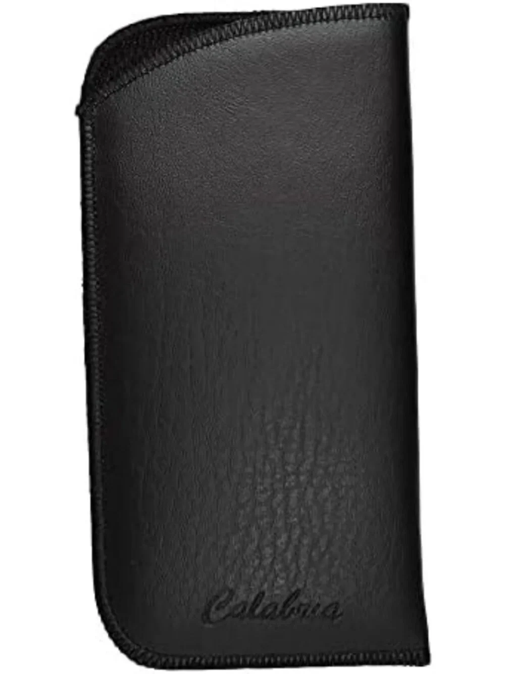 Sleek Faux Leather Eyeglass Case - 2 Pack, Soft Slip-In Design, Compact
